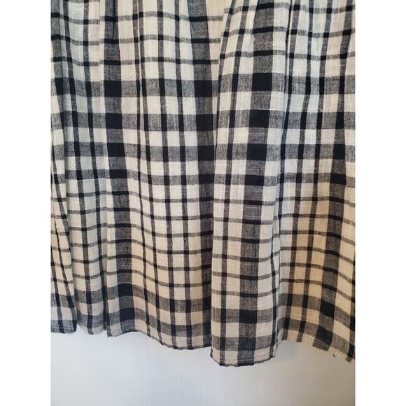 Zara Trafaluc Plaid Embroidered Drop Waist Super Cute Mini Dress, Size Small - Picture 7 of 13